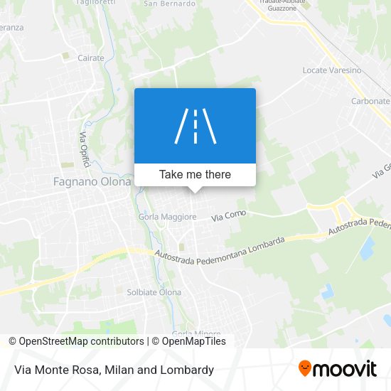 Via Monte Rosa map