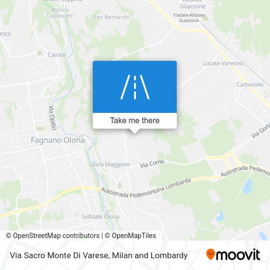 Via Sacro Monte Di Varese map