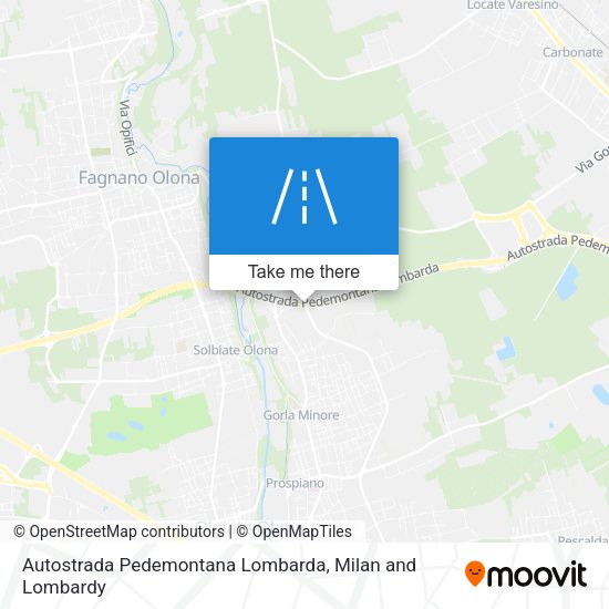 Autostrada Pedemontana Lombarda map