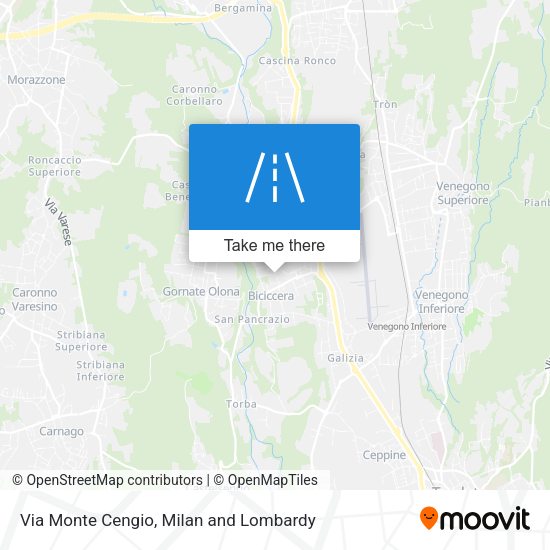 Via Monte Cengio map