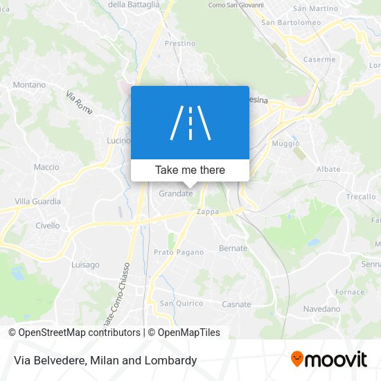 Via Belvedere map