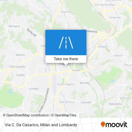 Via C. Da Casarico map