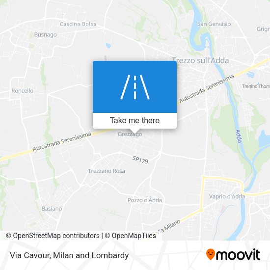 Via Cavour map