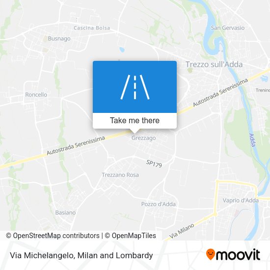 Via Michelangelo map
