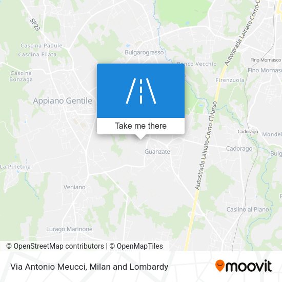 Via Antonio Meucci map