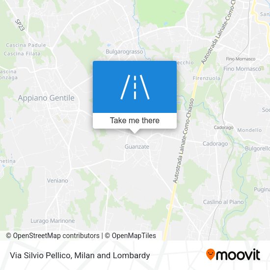 Via Silvio Pellico map