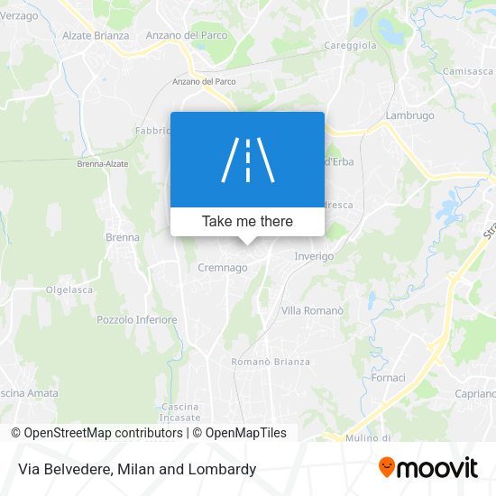 Via Belvedere map
