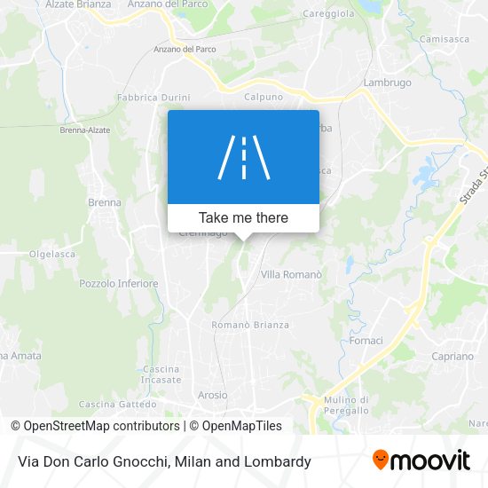 Via Don Carlo Gnocchi map