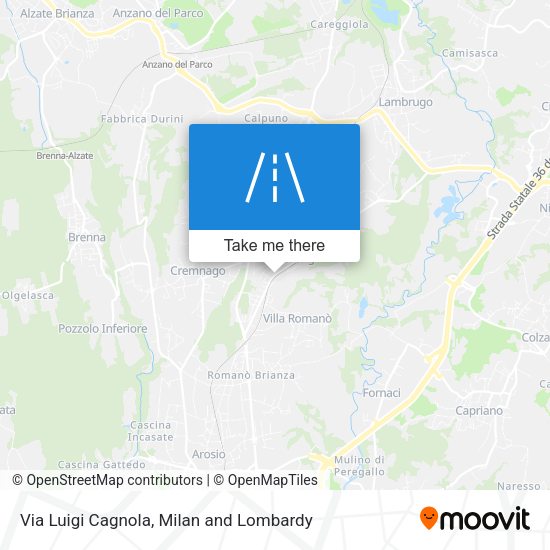 Via Luigi Cagnola map