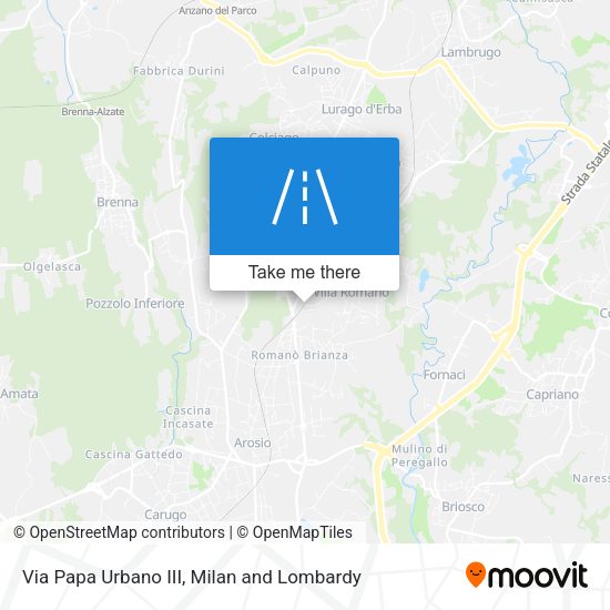 Via Papa Urbano III map