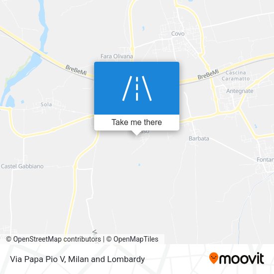 Via Papa Pio V map