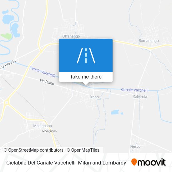 Ciclabile Del Canale Vacchelli map