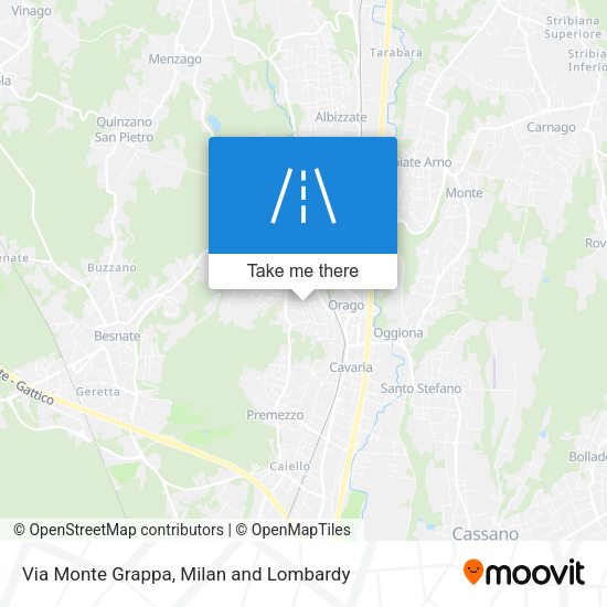 Via Monte Grappa map