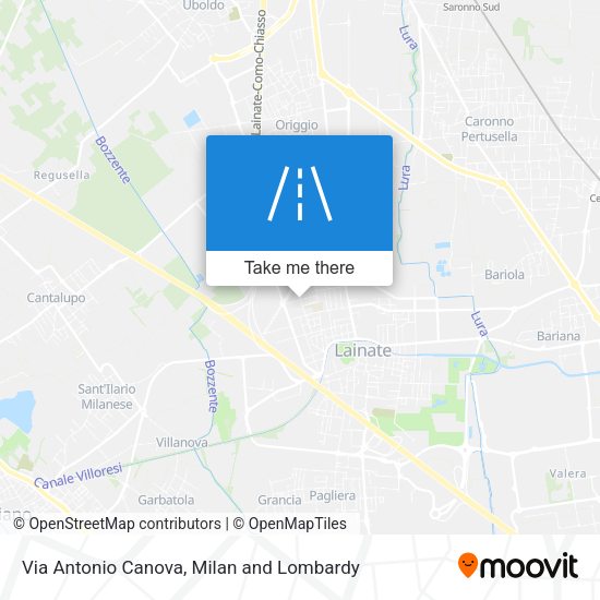 Via Antonio Canova map