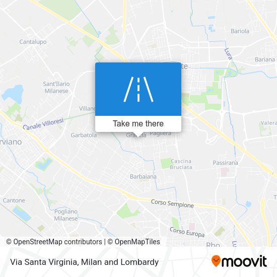 Via Santa Virginia map