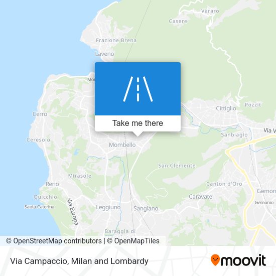 Via Campaccio map