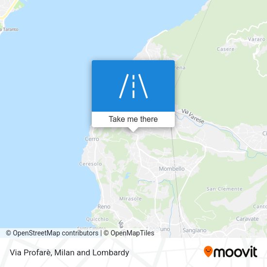 Via Profarè map