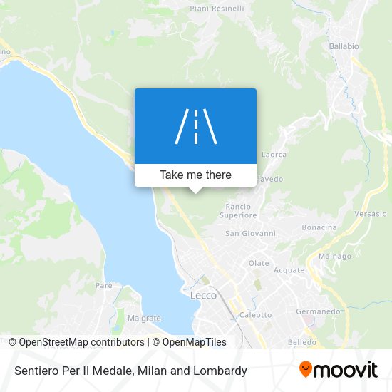 Sentiero Per Il Medale map