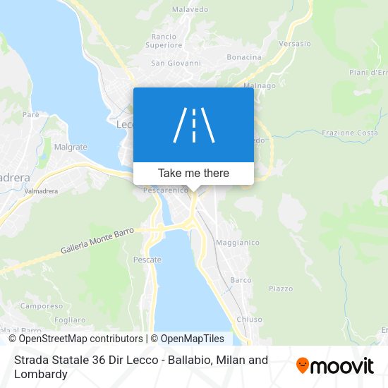 Strada Statale 36 Dir Lecco - Ballabio map