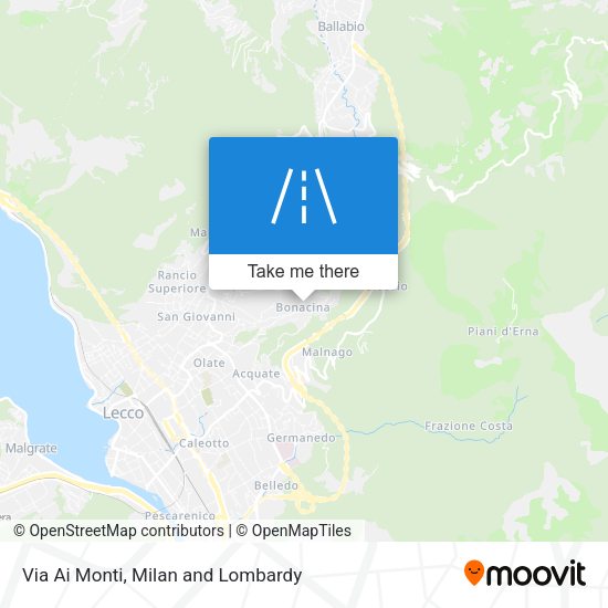 Via Ai Monti map
