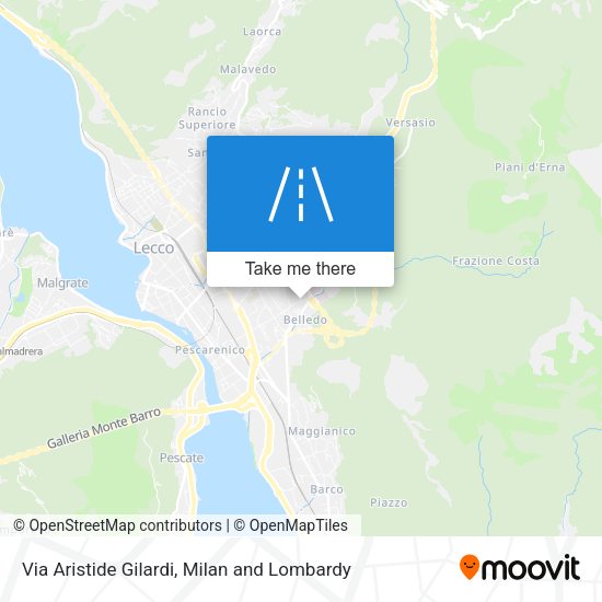 Via Aristide Gilardi map