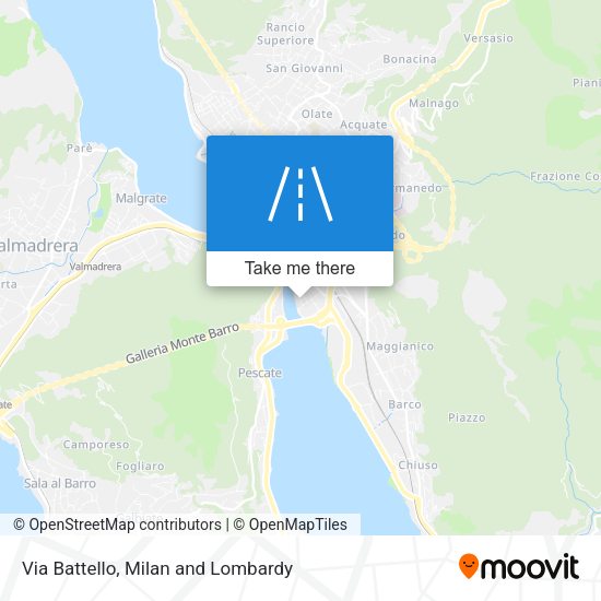 Via Battello map