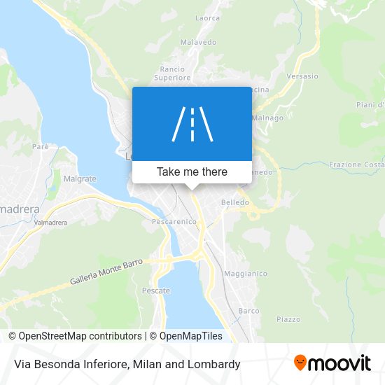Via Besonda Inferiore map
