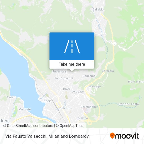 Via Fausto Valsecchi map