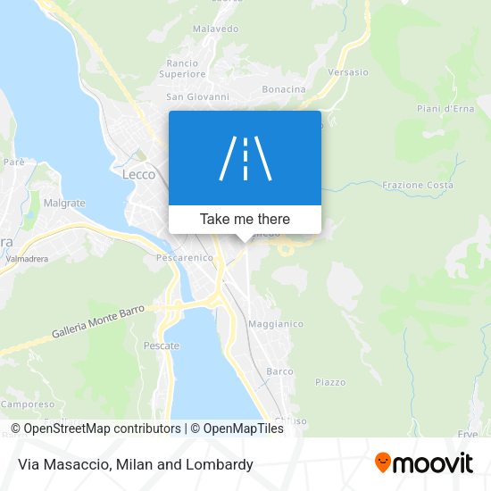Via Masaccio map