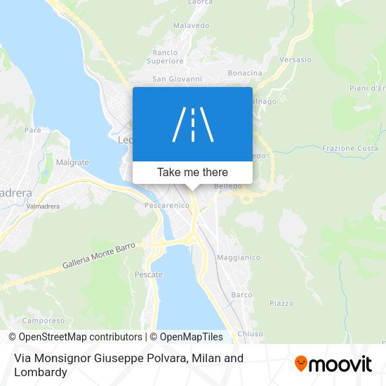 Via Monsignor Giuseppe Polvara map