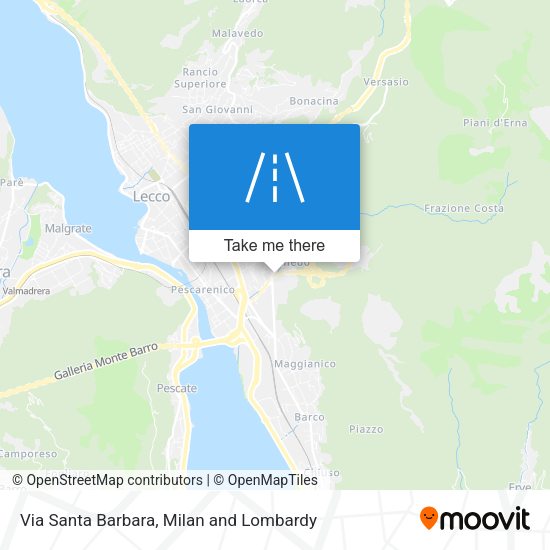 Via Santa Barbara map