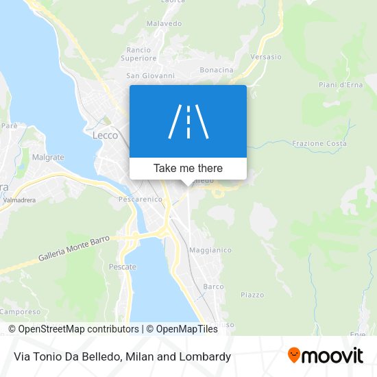 Via Tonio Da Belledo map