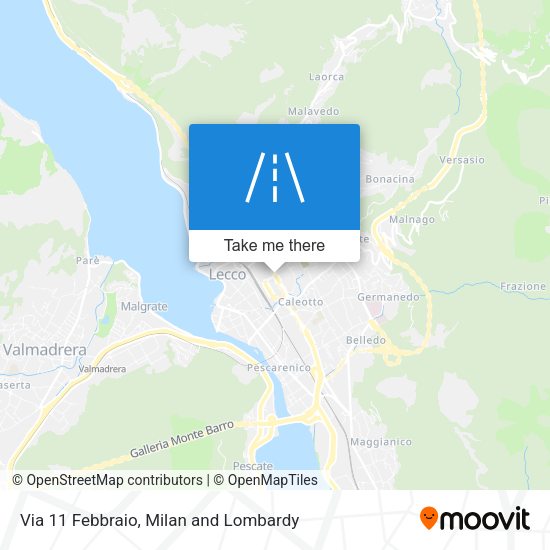 Via 11 Febbraio map