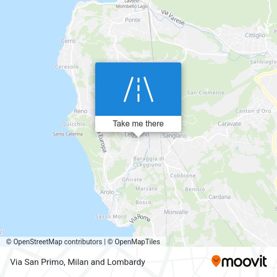 Via San Primo map