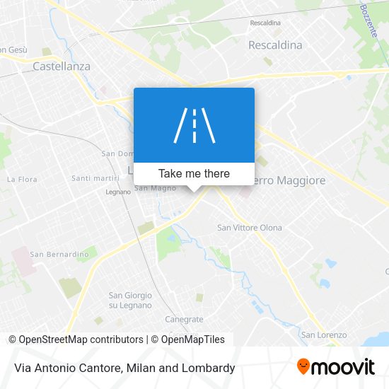Via Antonio Cantore map