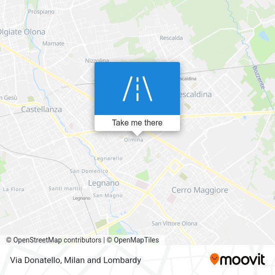 Via Donatello map