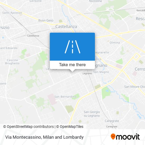 Via Montecassino map