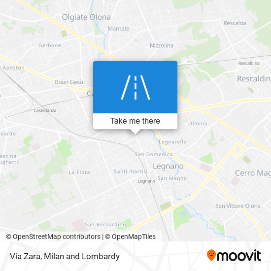 Via Zara map