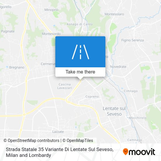 Strada Statale 35 Variante Di Lentate Sul Seveso map
