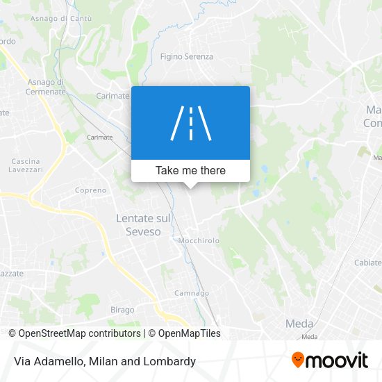 Via Adamello map