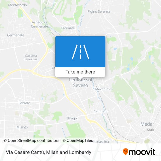 Via Cesare Cantù map