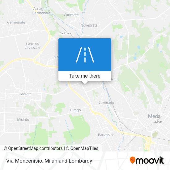 Via Moncenisio map
