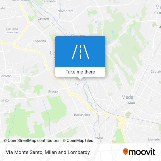 Via Monte Santo map
