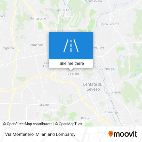 Via Montenero map