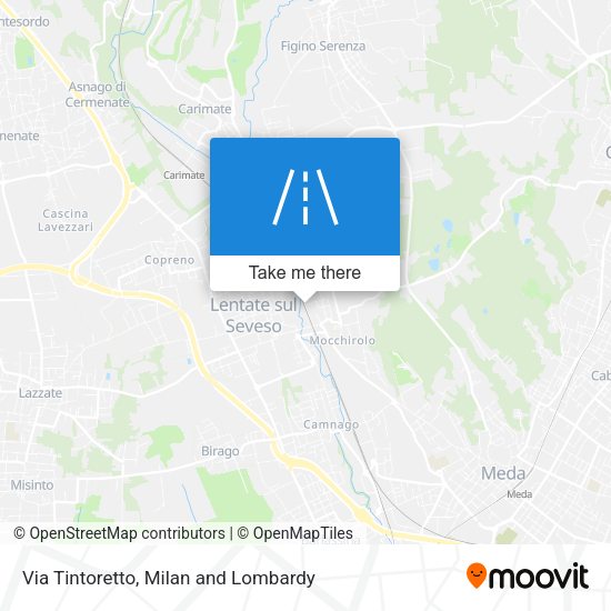 Via Tintoretto map