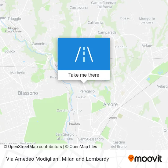 Via Amedeo Modigliani map