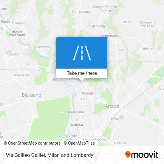 Via Galileo Galilei map