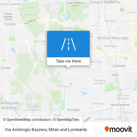 Via Ambrogio Bazzero map