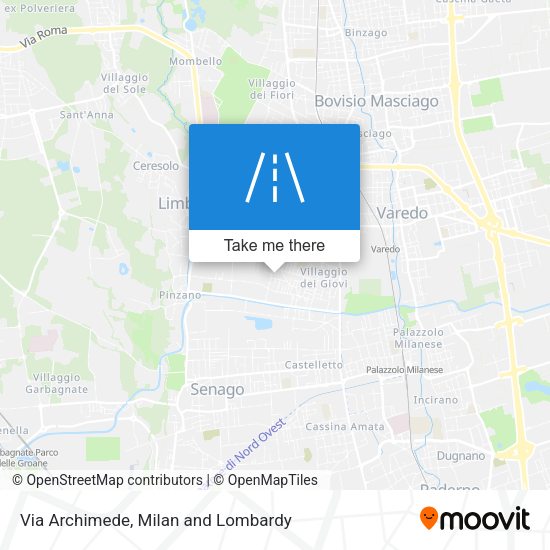 Via Archimede map