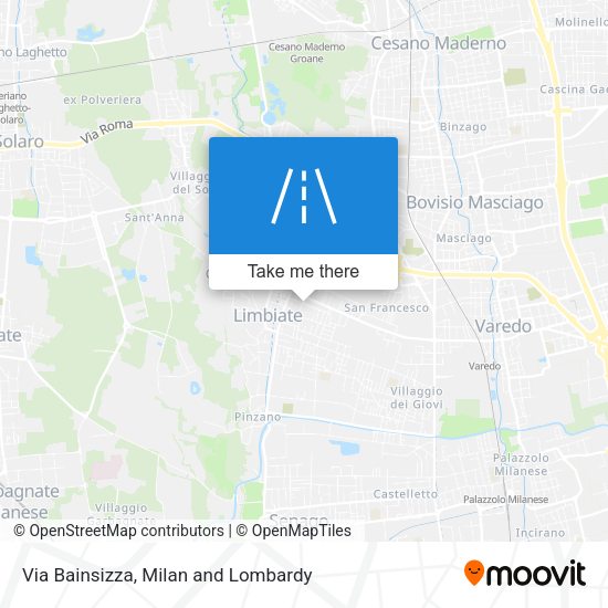 Via Bainsizza map